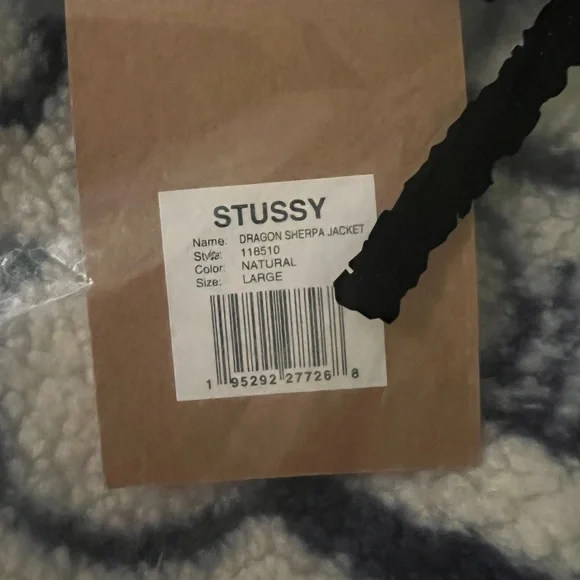 Stussy Dragon Sherpa Sz L - Picture 2 of 6